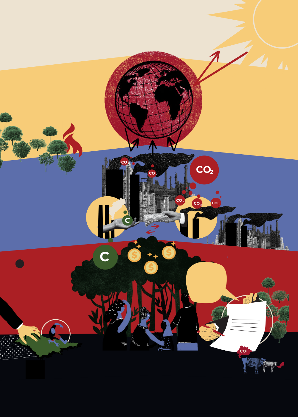 Infográfico Em nome do clima: Mudanças Climáticas, Mercado de Carbono e REDD+